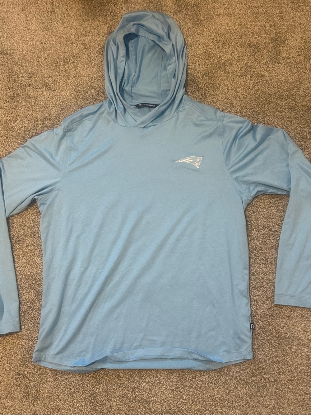 Cutter Buck Patriots Coastline Blue Hoodie Shirt M NWOT